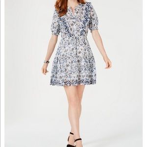 Lucky Brand- victoria printed ruffle dress